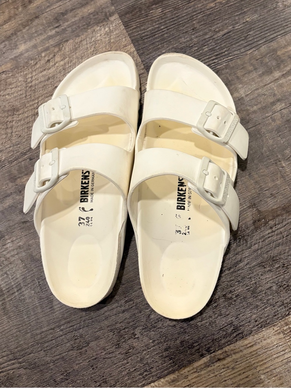 Birkenstock Arizona EVA White Waterproof Slide Sandals - Size EU 37 US 6.5